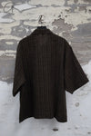 AVIVA JIFEI XUE 25 Spring and Summer Short Sleeve Boxy Shirt AJX-SS25-SSBS-MGS-JBTW Mud Gradient Stripes